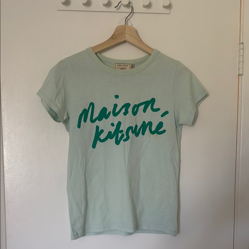 Maison Kitsuné Paris Mint Green Tee